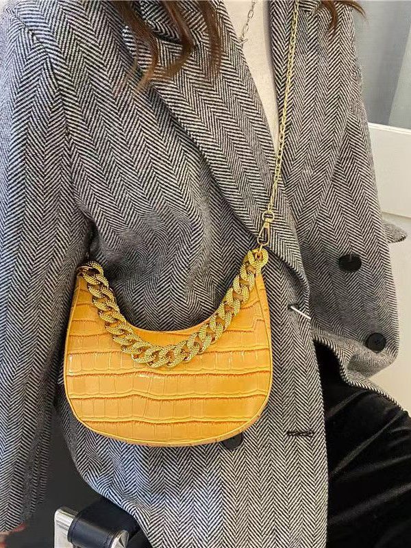 2025 New Fashionable Green Chain Shoulder Crossbody Bag