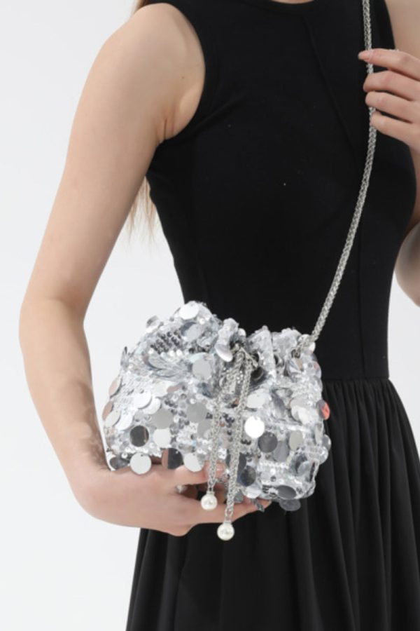 2025 New Gold Sequin Chain Crossbody Bag