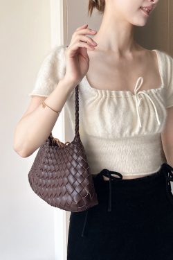 2025 New Green Faux Leather Durable Shoulder Bag