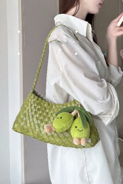 2025 New Green Faux Leather Durable Shoulder Bag