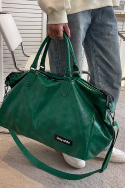 2025 New Green Large Capacity Faux Leather Tote Handbag