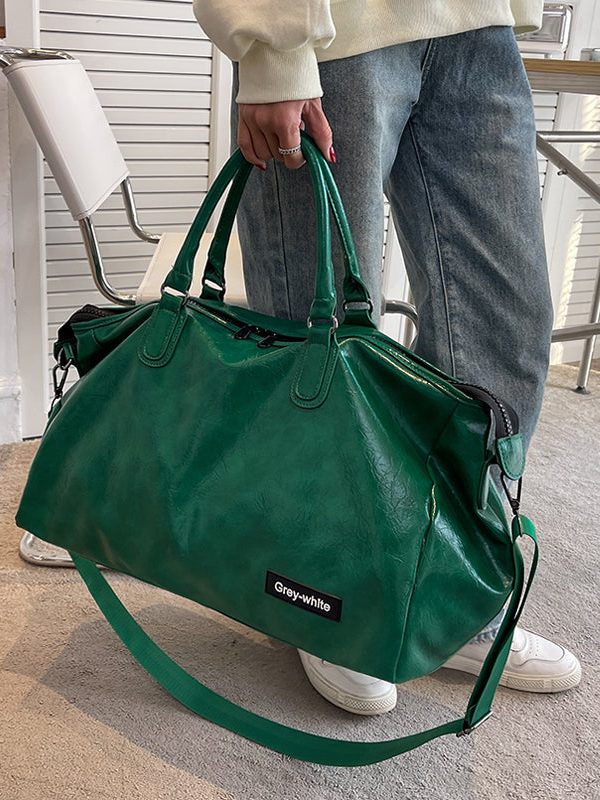 2025 New Green Large Capacity Faux Leather Tote Handbag