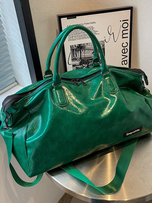 2025 New Green Large Capacity Faux Leather Tote Handbag