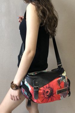 2025 New Large Capacity Original Ethnic Style Printed Fabric Bag