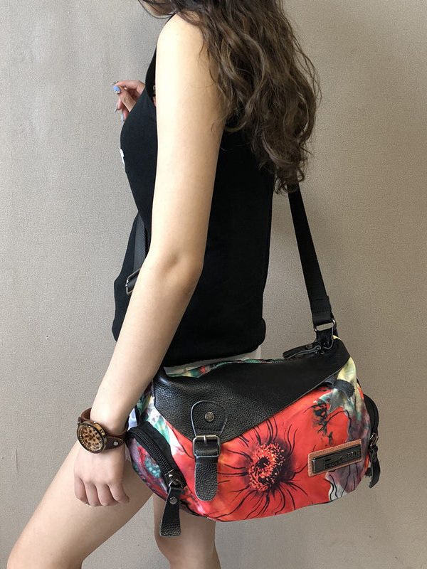 2025 New Large Capacity Original Ethnic Style Printed Fabric Bag