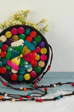 2025 New Original Coffee Weaving Messenger Bag