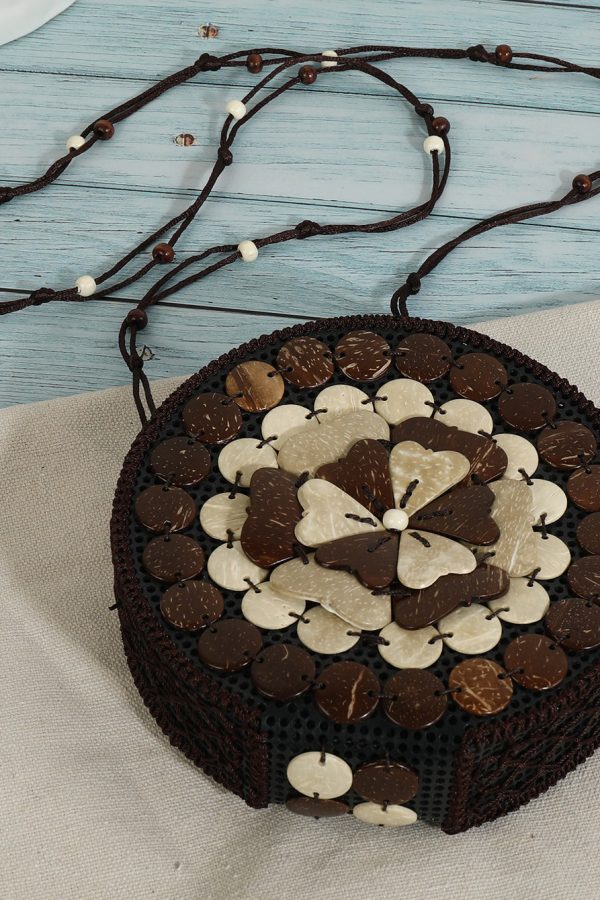 2025 New Original Coffee Weaving Messenger Bag