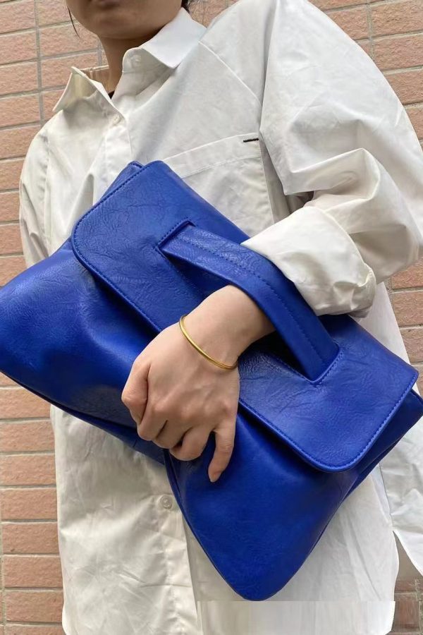 2025 New Red Patchwork Faux Leather Tote Handbag