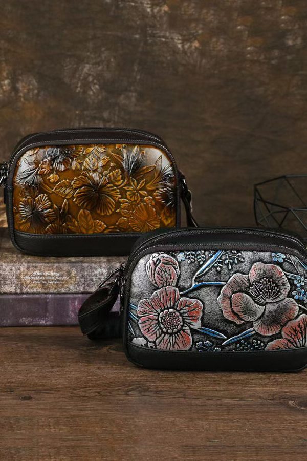 2025 New Silver Embossed Zippered Satchel Bag Handbag