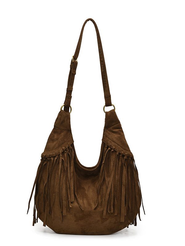 2025 New Tassel Large Capacity Suede Shoulder Bag