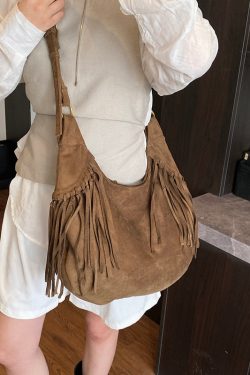 2025 New Tassel Large Capacity Suede Shoulder Bag
