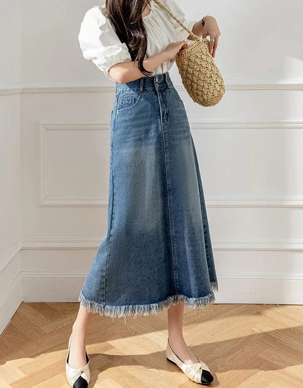 A-Line Midi Skirt