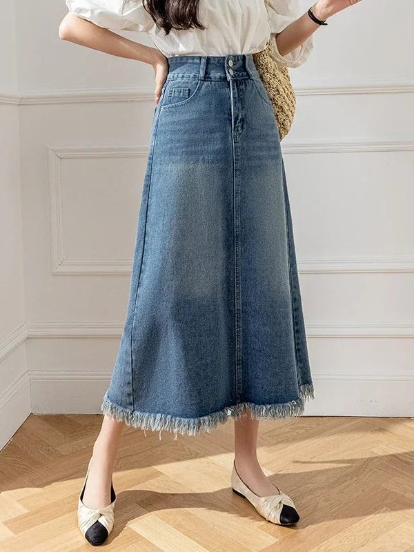 A-Line Midi Skirt
