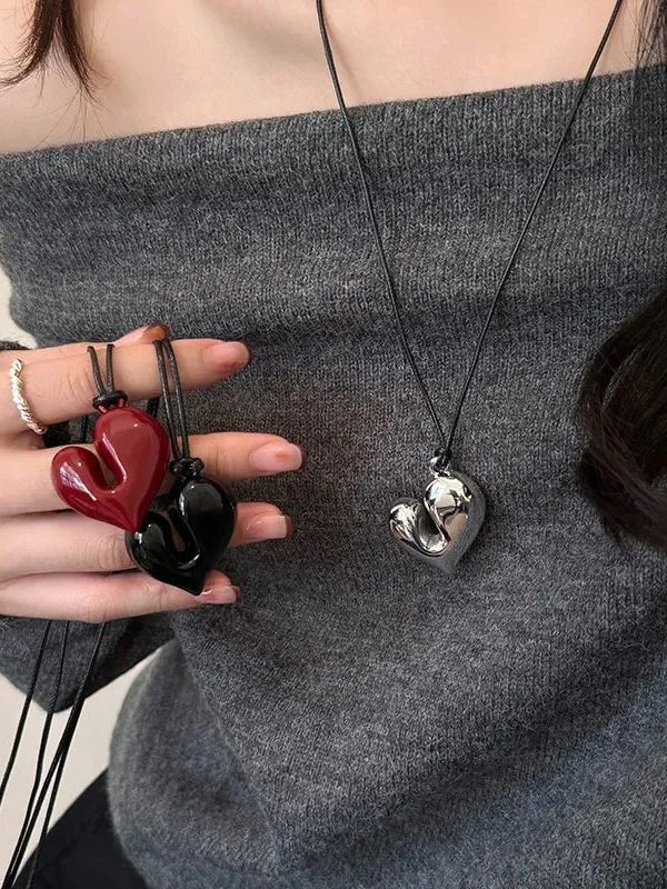 Abstract Heart Necklace