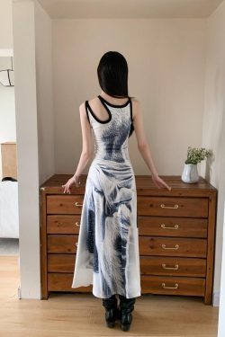 Abstract Maxi Dress