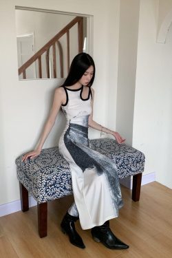 Abstract Maxi Dress