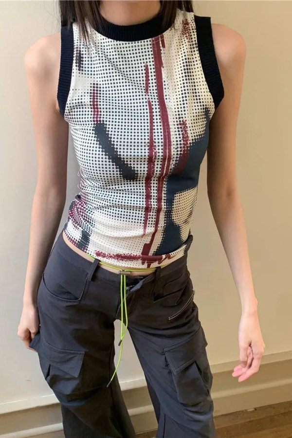 Abstract Printed Tank Top