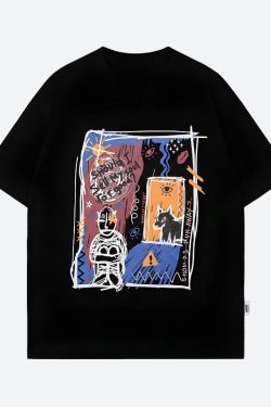 Abstract Sketch Graphic Tee