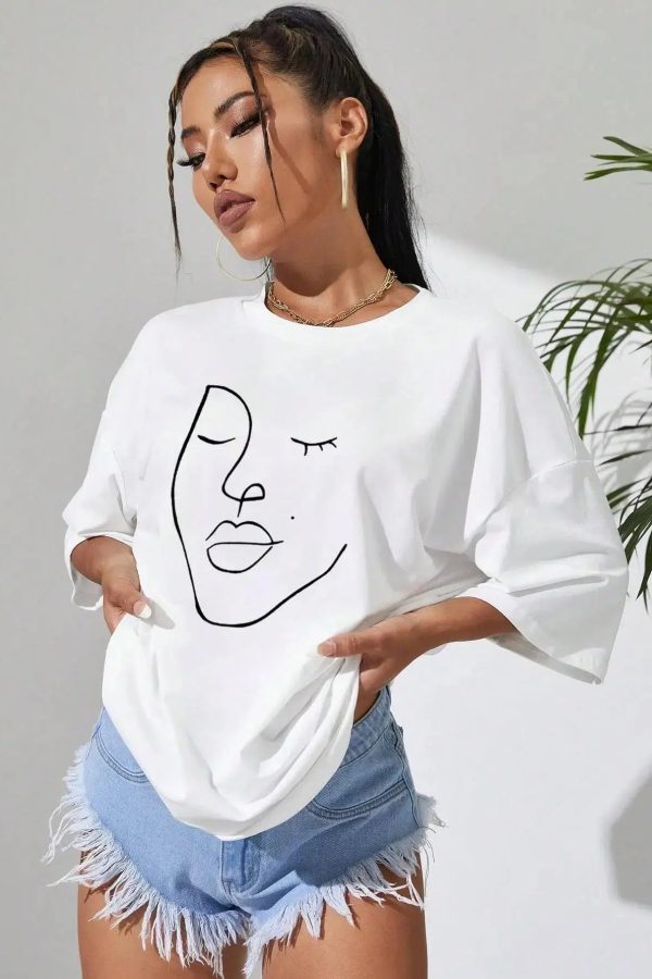 Abstract Woman Face Tee