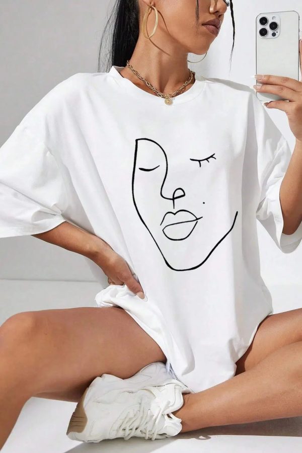 Abstract Woman Face Tee