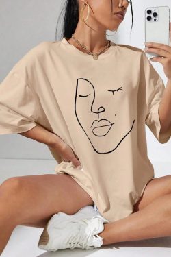 Abstract Woman Face Tee