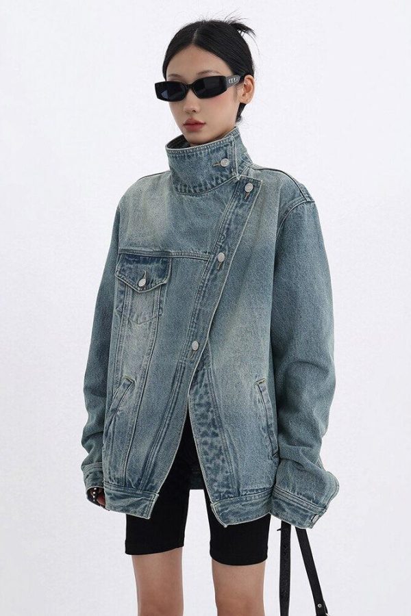 Acubi Asymmetrical Denim Jacket