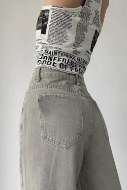 Acubi Straight Leg Gray Jeans