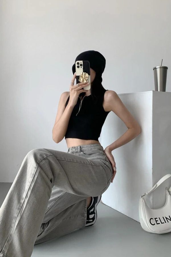 Acubi Straight Leg Gray Jeans