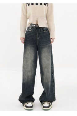 Acubi Wide Leg Dark Jeans