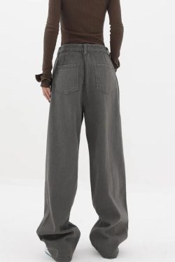 Adjustable Waist Baggy Denim Jeans