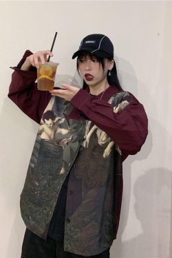 Angel Print Long Sleeve Shirt