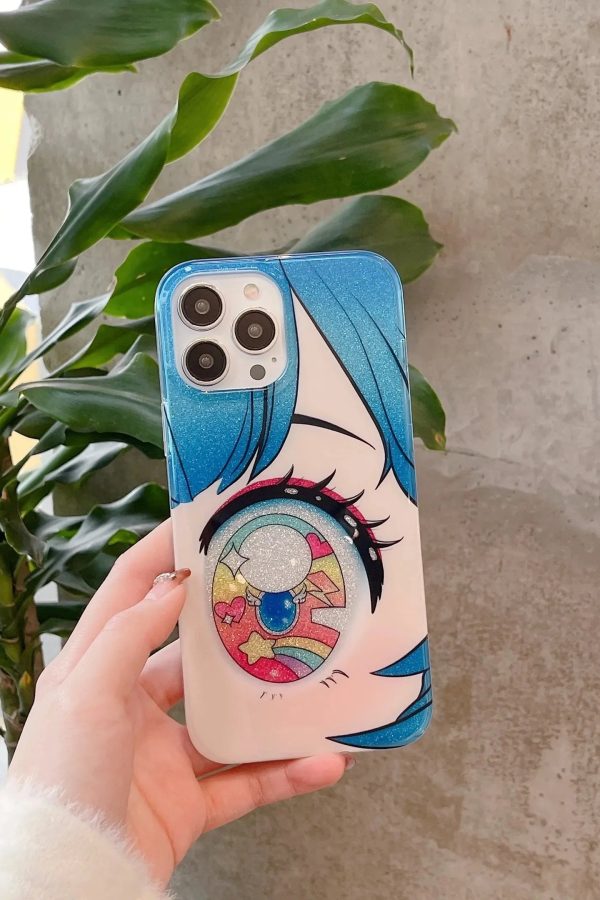 Anime Girl Glitter Phone Case
