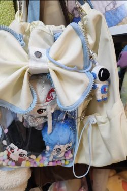 Anime-Inspired Drawstring Ita Bag for Plush Dolls