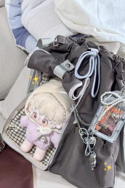 Anime-Inspired Drawstring Ita Bag for Plush Dolls