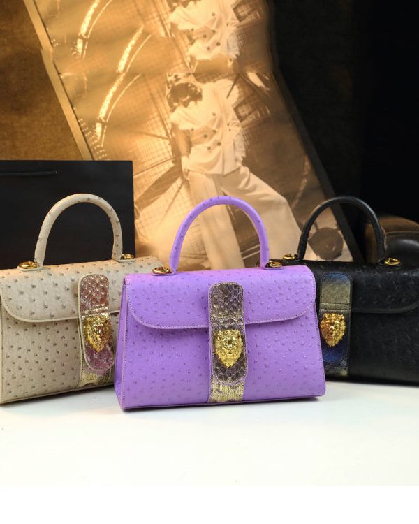 Art Purple Solid Durable Faux Leather Versatile Satchel Handbag