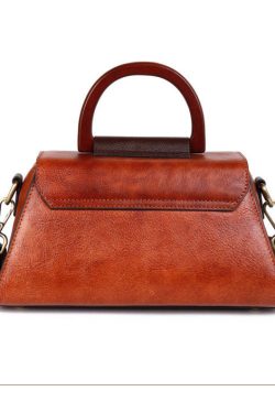Art Red Brown Latch Paintings Calf Leather Messenger Bag