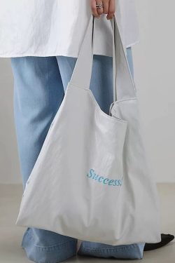 Art Red Letter Large Capacity Faux Leather Shoulder Bag