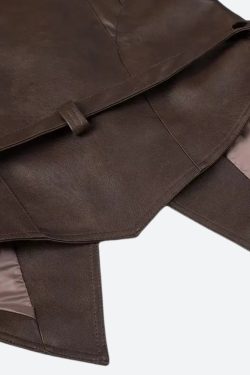 Asymmetric Faux Leather Jacket