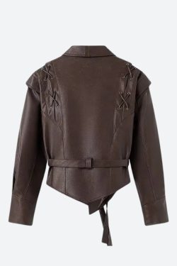 Asymmetric Faux Leather Jacket
