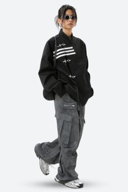 Asymmetric Frog Button Jacket