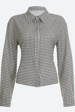 Back Tie Plaid Shirt