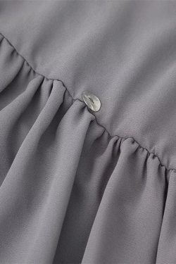 Backless Button Mini Dress