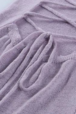 Backless Knitted Midi Dress