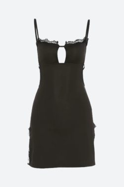 Baddie Backless Slit Mini Dress