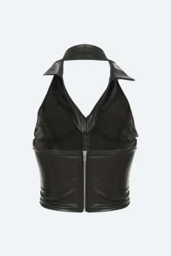 Baddie Faux Leather Crop Top