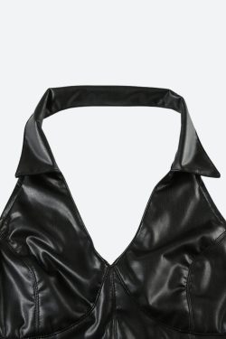 Baddie Faux Leather Crop Top