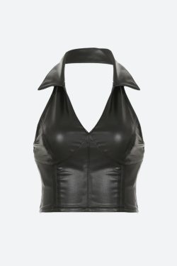 Baddie Faux Leather Crop Top