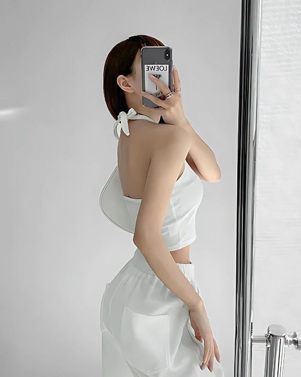 Baddie Heart Ring Halter Top