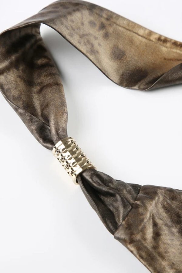 Baddie Leopard Backless Top