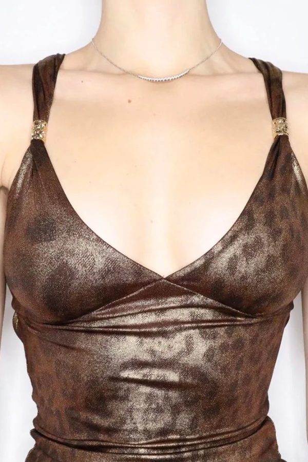 Baddie Leopard Backless Top